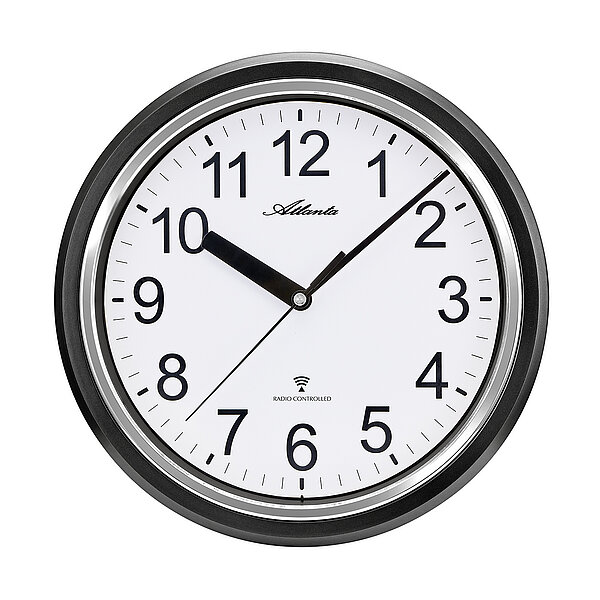 Funk-Wanduhr mit großen arabischen Ziffern von Paragon Uhren