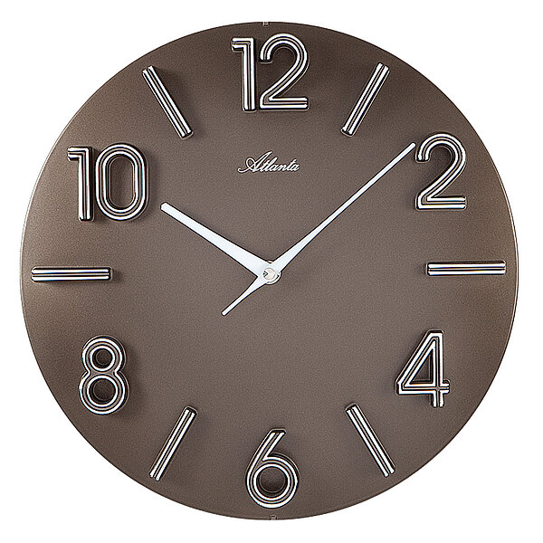 Exclusive Designerwanduhr Quartz braun von Paragon Uhren