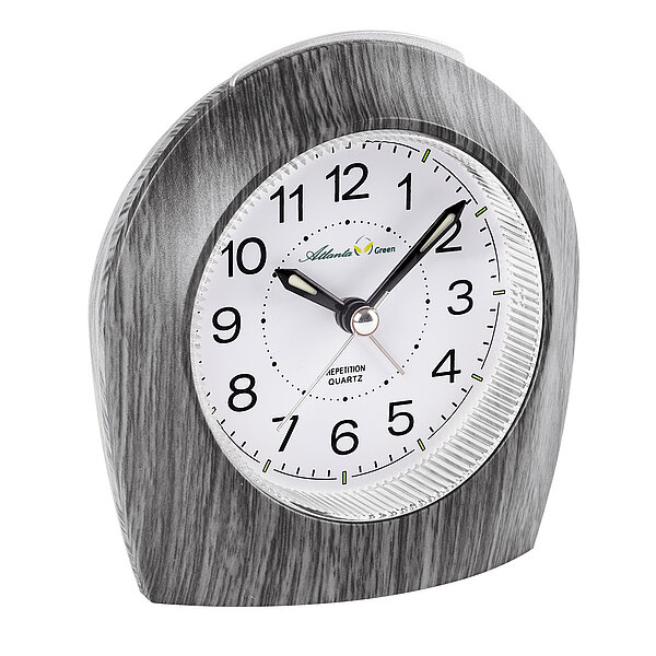 Quartzwecker, elegante Holzoptik von Paragon Uhren