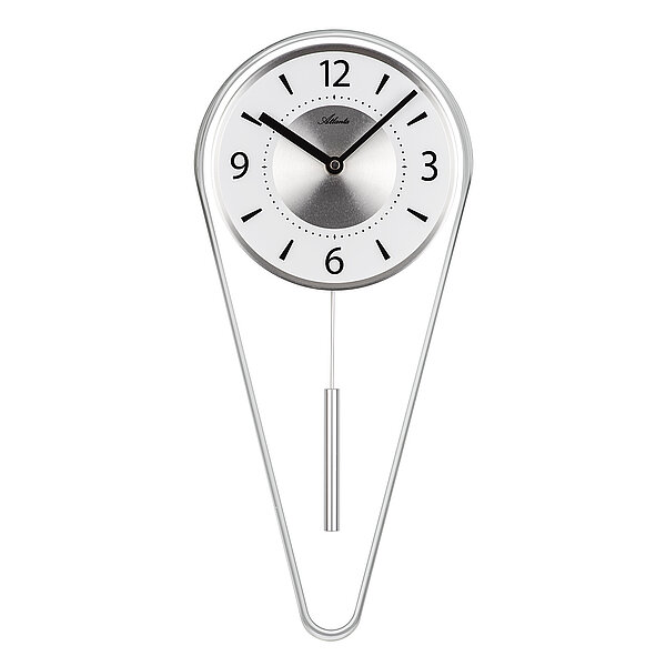 Pendeluhr Quartz, Metall-/Glass-Kombination, 4 gut lesbare arabische Zahlen von Paragon Uhren