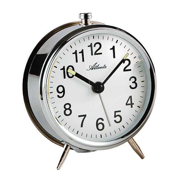 Mechanischer Wecker mit Metallgehäuse und Leuchtzeiger - von Paragon Uhren