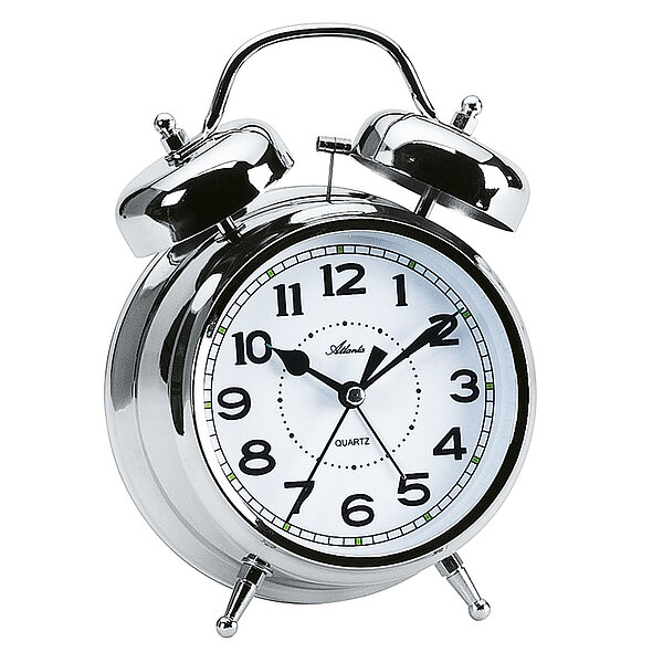 Quartzwecker mit Glockensignal in silber - von Paragon Uhren