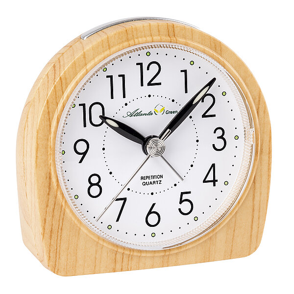 Quartzwecker, elegante Holzoptik von Paragon Uhren