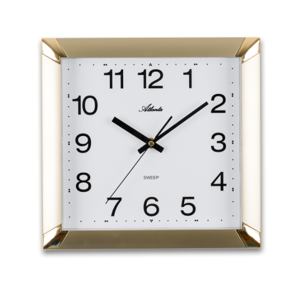 Quadratische Wanduhr Quartz mit schleichender Sekunde - von Paragon Uhren